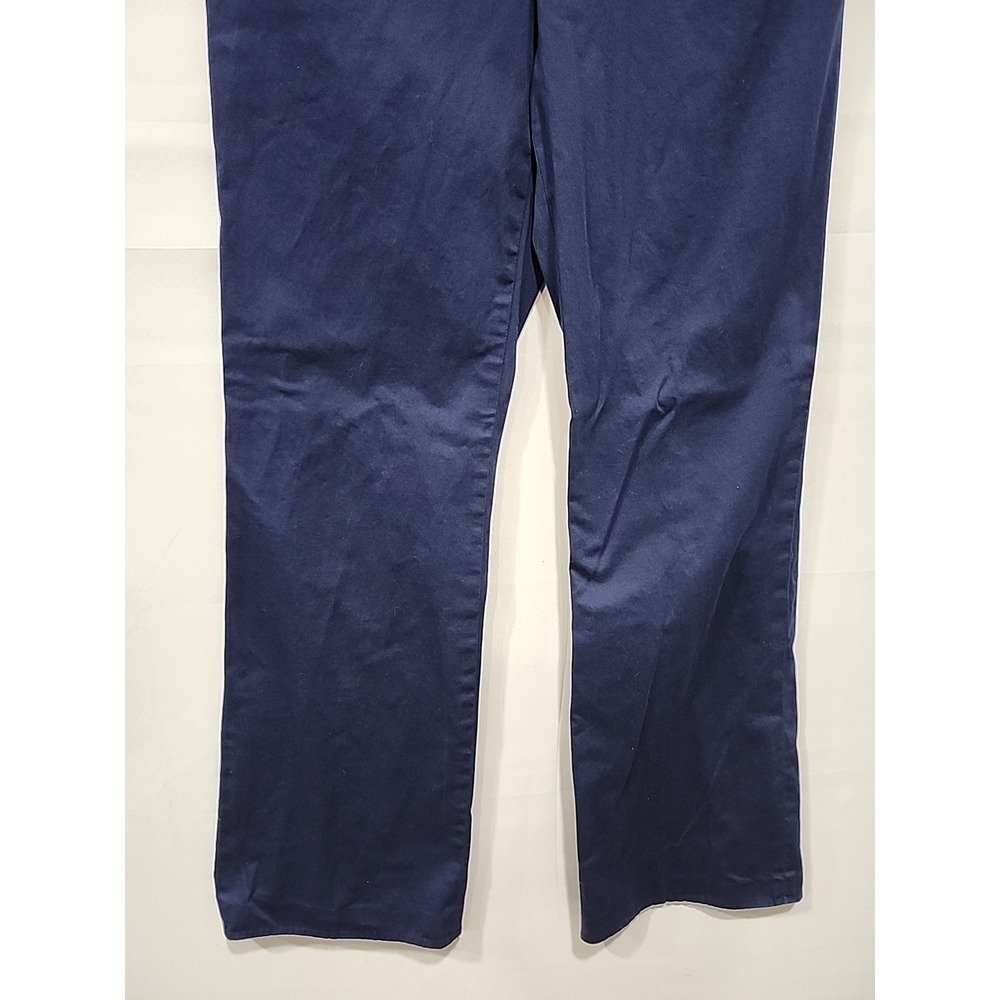 Lauren Ralph Lauren Pants Womens Size 8 Navy Blue Flare Leg Pockets 31 Inseam - Picture 3 of 9
